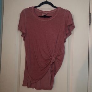 Pink T-Shirt w/ Knotted Design